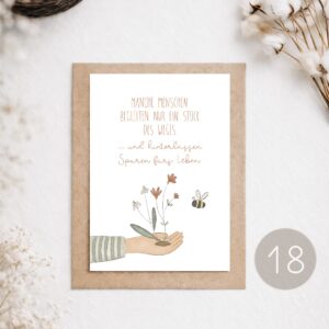 18 - POSTKARTE "SPUREN FÜRS LEBEN"