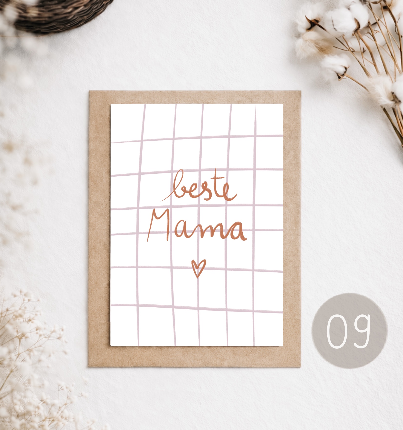 09 - POSTKARTE "BESTE MAMA"