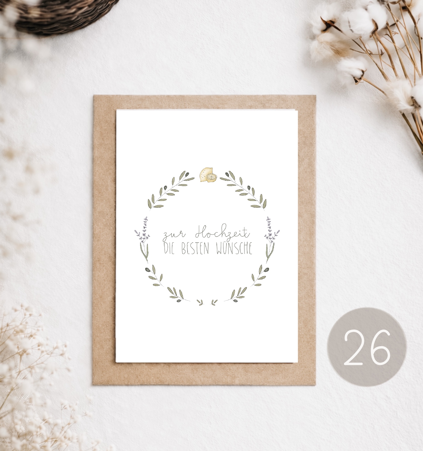 26 - POSTKARTE "ZUR HOCHZEIT"