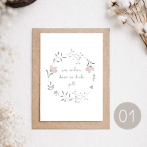 01 - POSTKARTE "SO SCHÖN, DASS ES DICH GIBT"