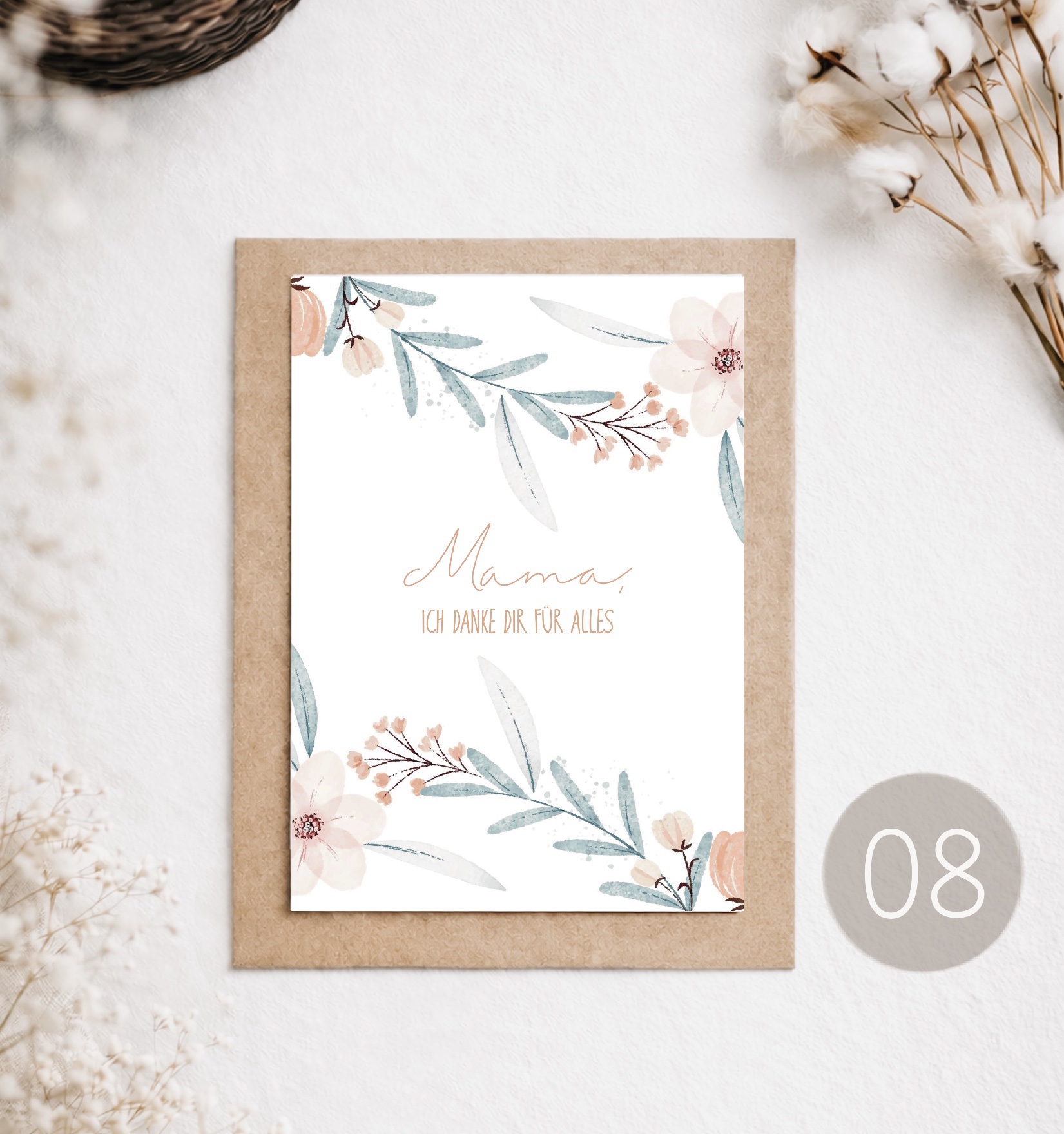 08 - POSTKARTE "MAMA, ICH DANKE DIR FÜR ALLES"