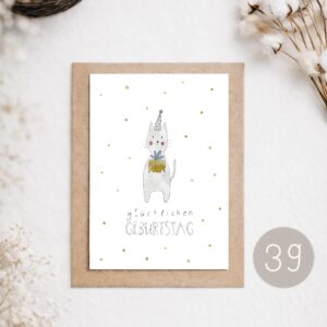 39 - POSTKARTE "GLÜCKLICHEN GEBURTSTAG“