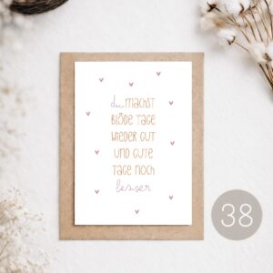 38 - POSTKARTE "DU MACHST“