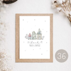 36 - POSTKARTE "VIEL GLÜCK IM NEUEN ZUHAUSE"