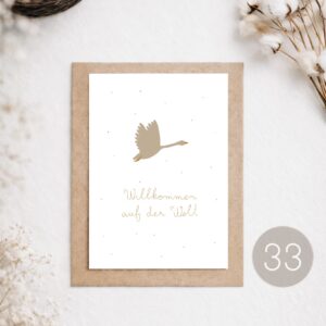 33 - POSTKARTE "GEBURT - WILLKOMMEN AUF DER WELT"