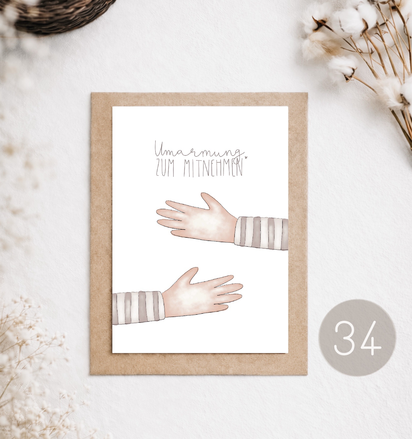 34 - POSTKARTE "UMARMUNG"