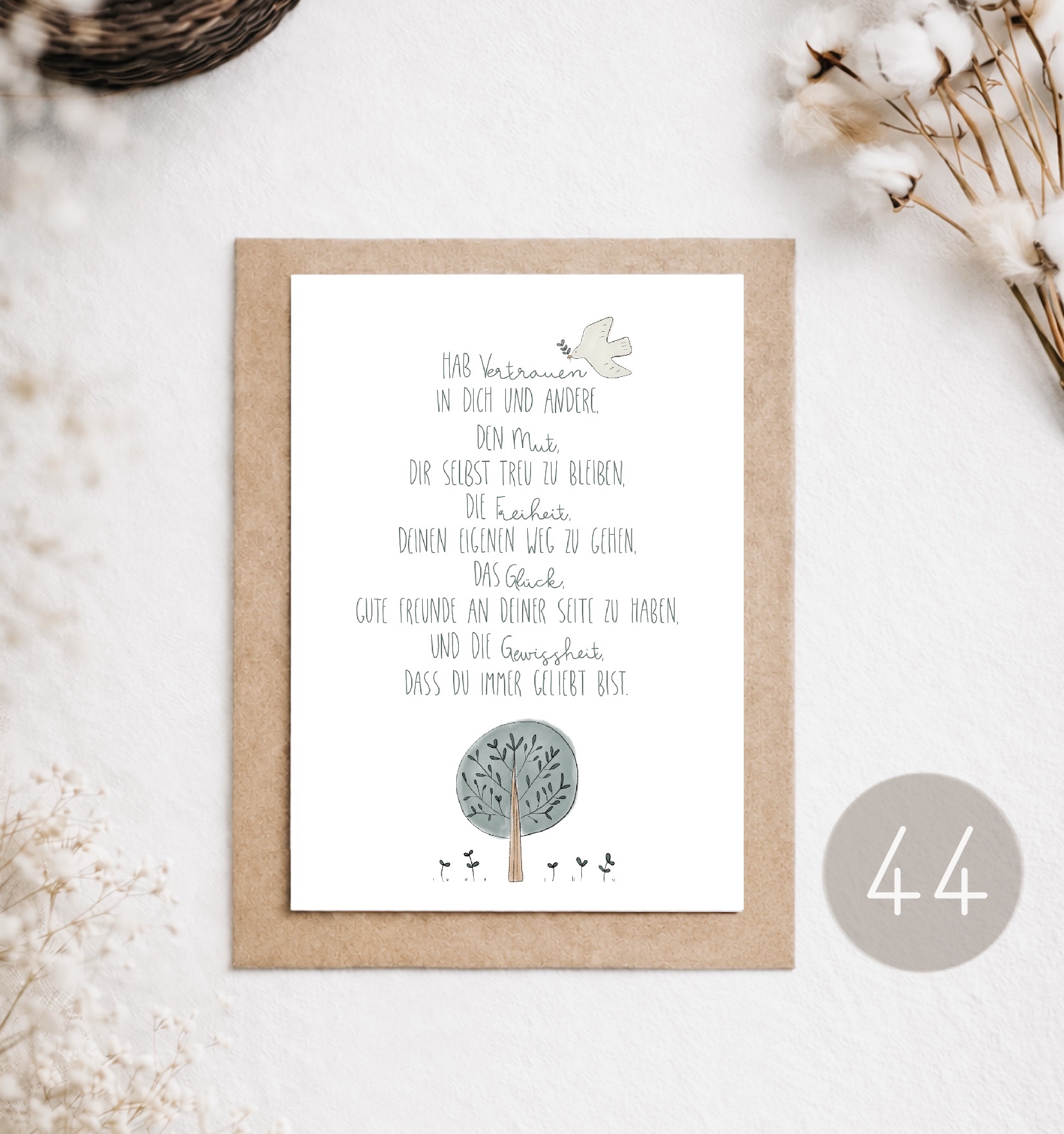 44 - POSTKARTE "GOTTES SEGEN“