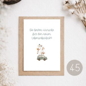 45 - POSTKARTE "NEUER LEBENSABSCHNITT&ldquo;