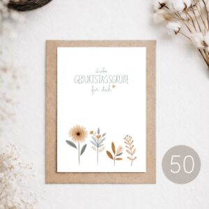 50 - POSTKARTE "GEBURTSTAGSGRÜSSE"