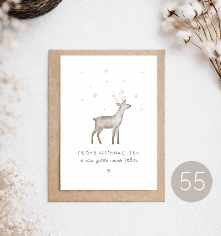 55 - POSTKARTE "FROHE WEIHNACHTEN"